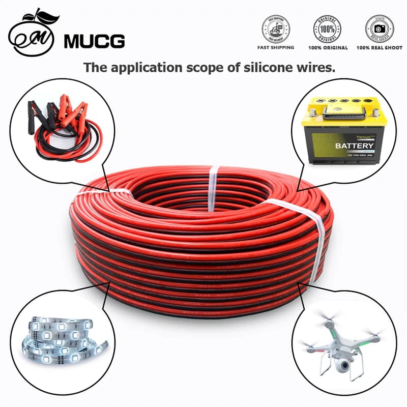 Premium-Grade Silicone Insulated Wire | Ultra-Flexible 2-Pin Cable | 22-8 AWG Electrical Wire - Thumbnail 5
