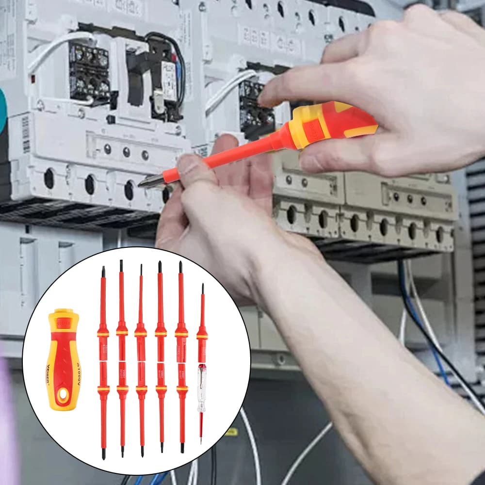 13-Piece Insulated Screwdriver Set | 1000V Rated | Magnetic Tips for Electricians - Thumbnail 5