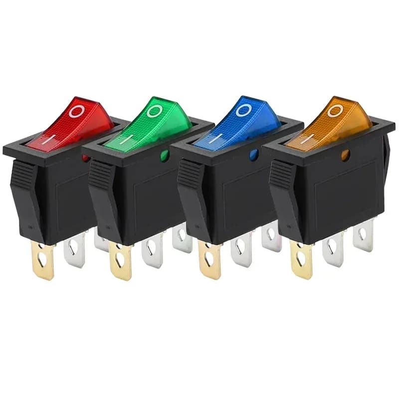 Rocker Switch Panel | 8-Pack KCD3 Toggle Switches with LED Indicator | ON-OFF Power Control - Thumbnail 2