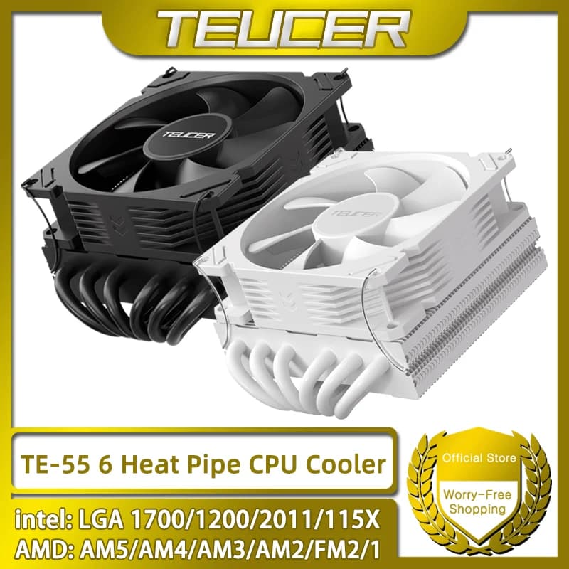 Low-Profile CPU Air Cooler | 6 Heat-Pipe Design | 15mm Ultra-Thin Fan | LGA1700/AM5/AM4 Compatible - Thumbnail 2