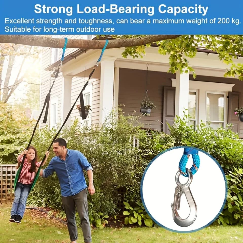 Lifting Sling with Hook | Wear-Resistant | For Tree Swings & Hammocks - Thumbnail 2
