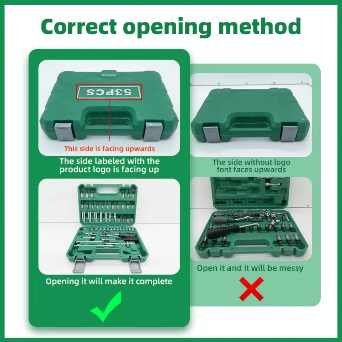 46-Piece Ratchet Tool Set | Auto Repair Kit with Torque Wrench & Screwdriver - Thumbnail 4