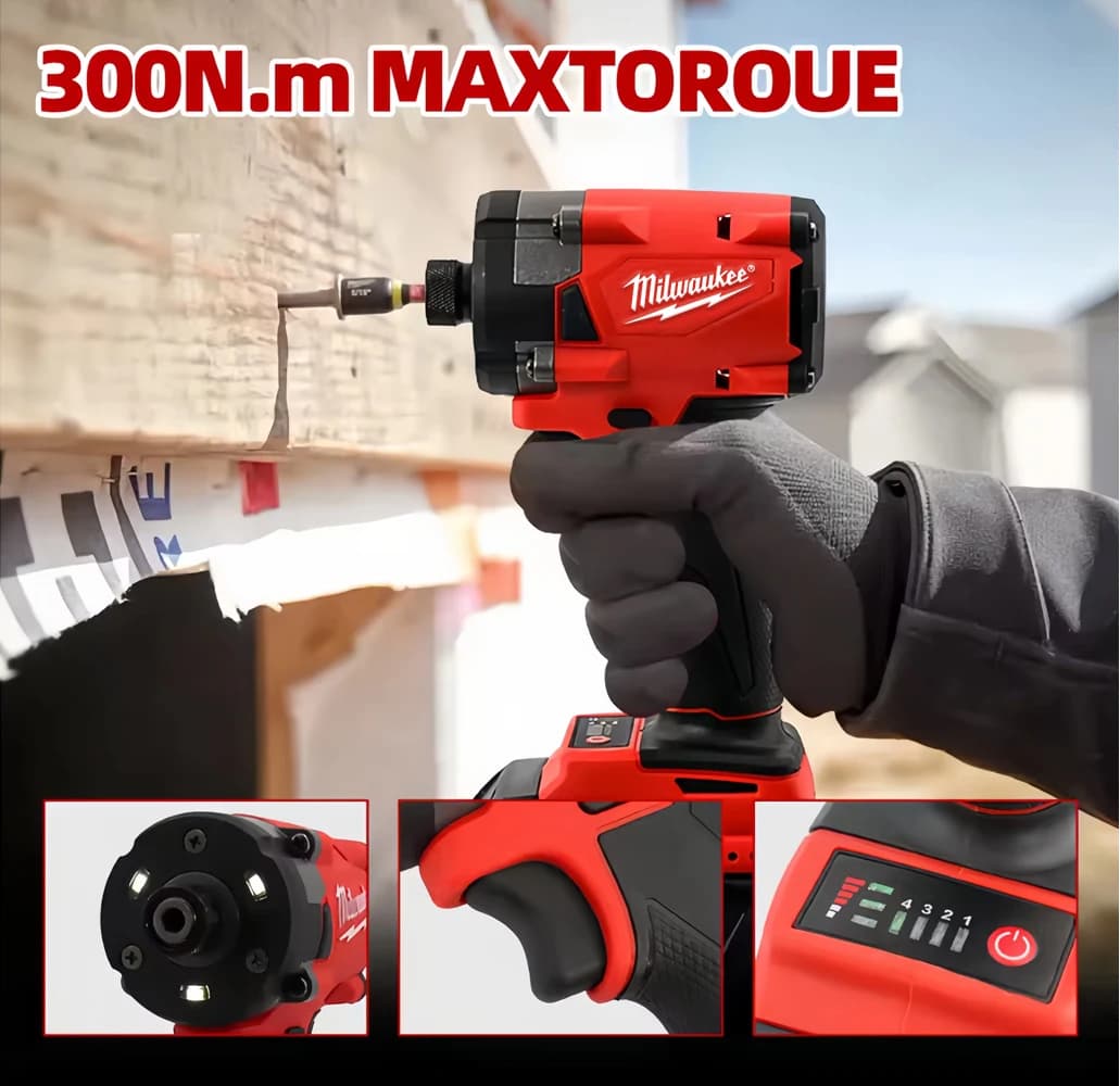 Impact Wrench | 300N.M Brushless High Torque | 4-Speed Cordless Power Tool - Thumbnail 4