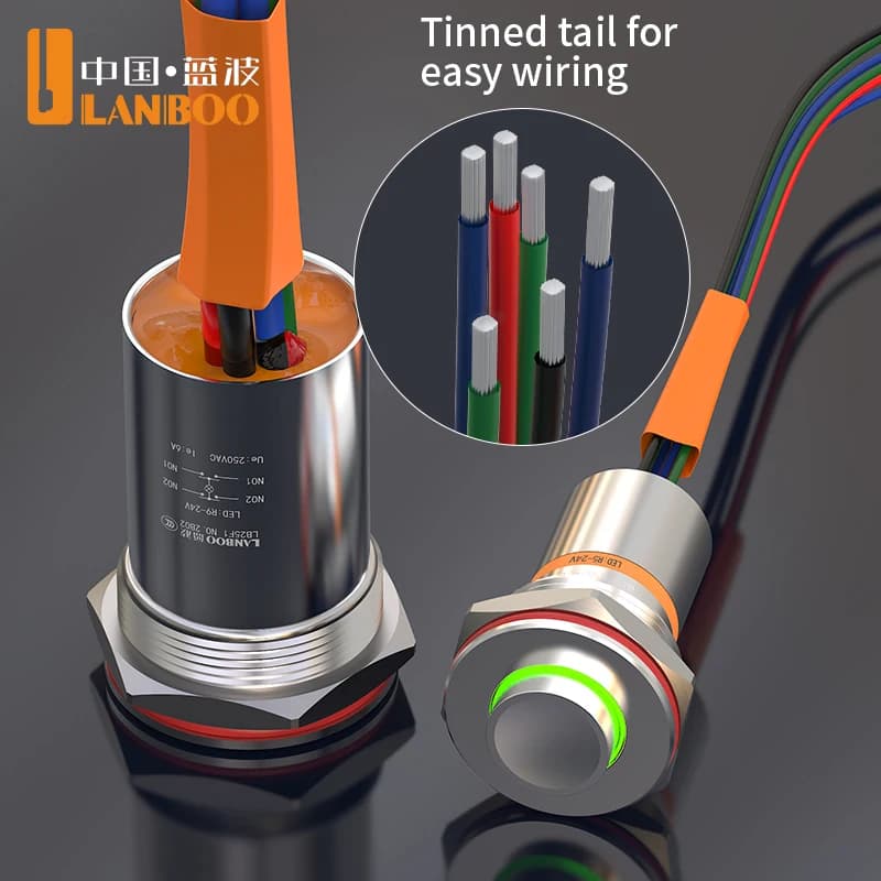 Industrial-Grade Waterproof Push Button Switch | IP68 Rated for Marine & Medical Equipment - Thumbnail 5