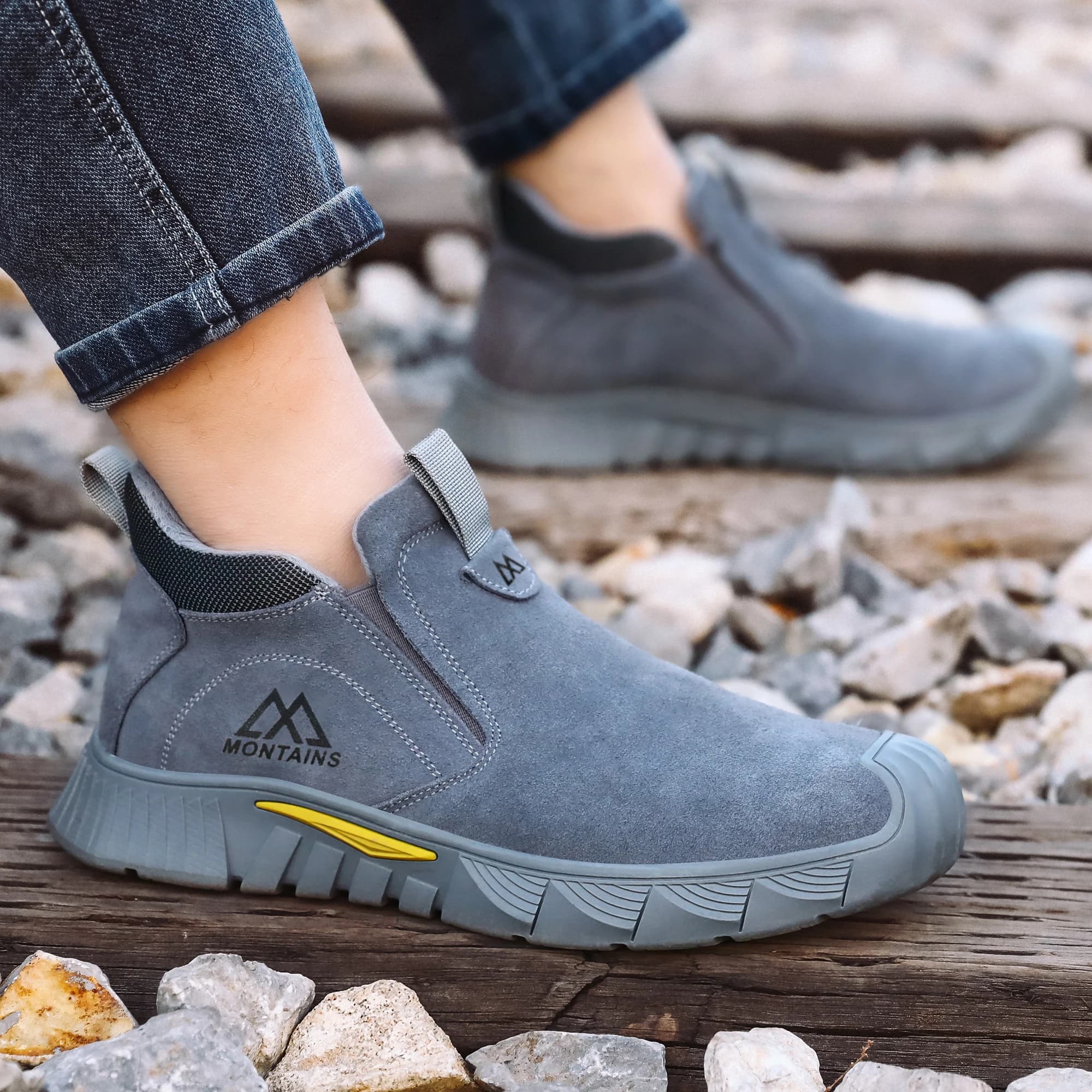 Welder Safety Boots | Men's Anti-Smashing Anti-Piercing Protection | Steel Toe Anti-Scalding Sneakers - Thumbnail 5