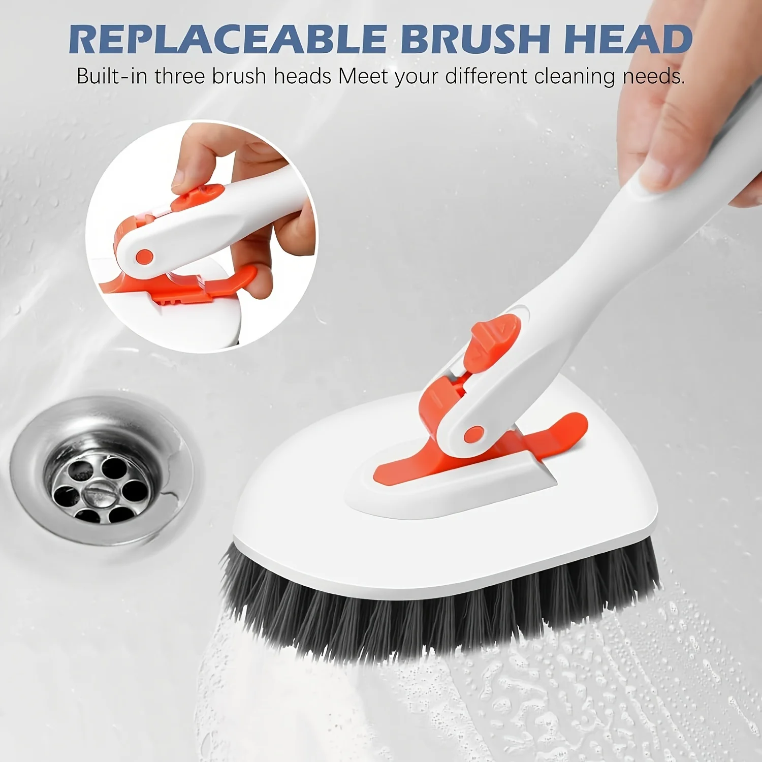 Tile & Grout Cleaning Brush | 3-in-1 Multi-Surface Scrubber for Bathrooms & Floors - Thumbnail 5