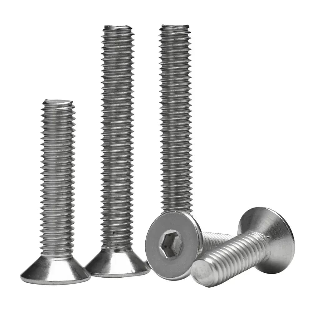 304 Stainless Steel Hex Socket Screws | DIN7991 Standard | M2-M10 Machine Bolts for Metal & DIY - Thumbnail 5
