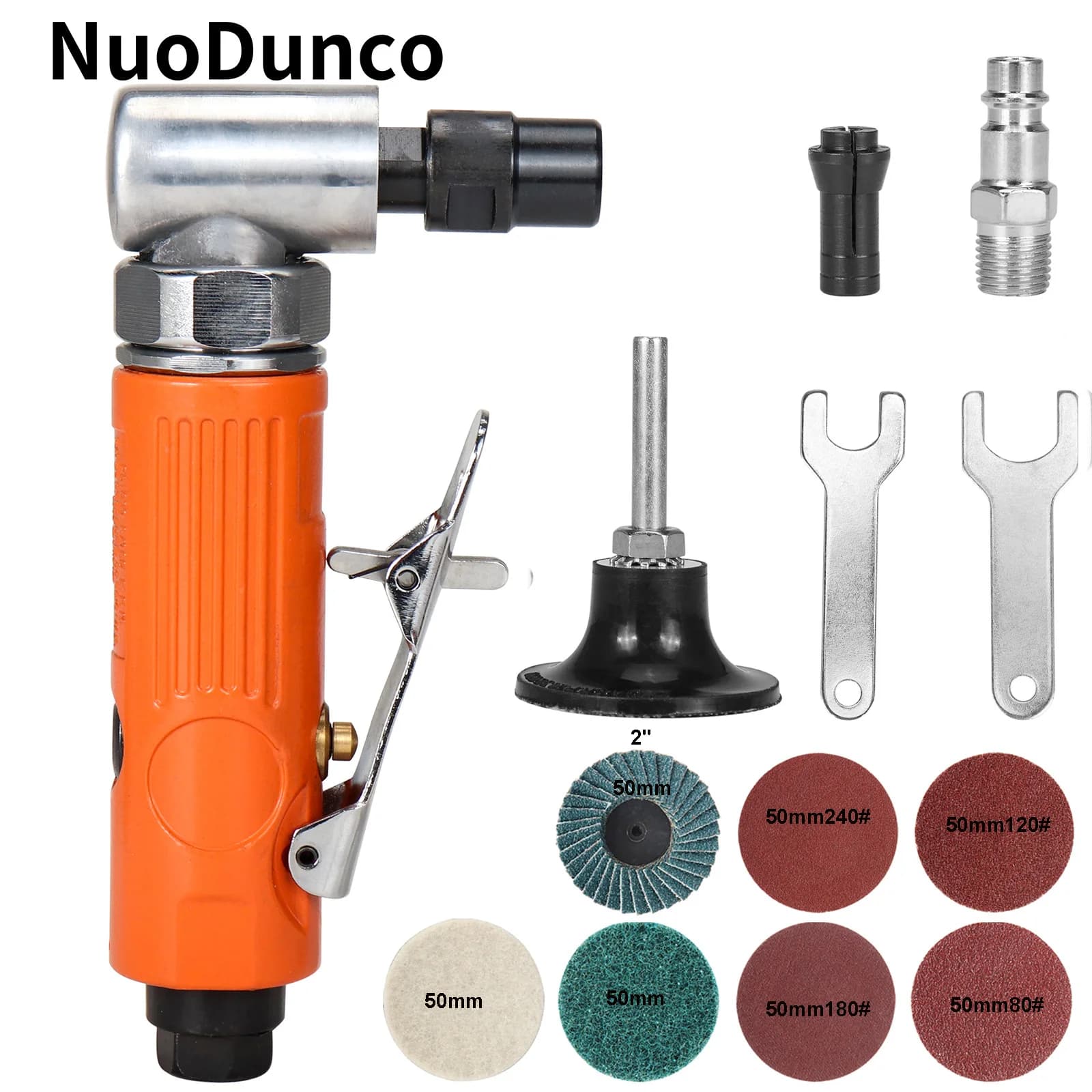 90° Angle Die Grinder | 1/4 Collet | Compact Air Tool for Precision Grinding & Polishing - Thumbnail 2