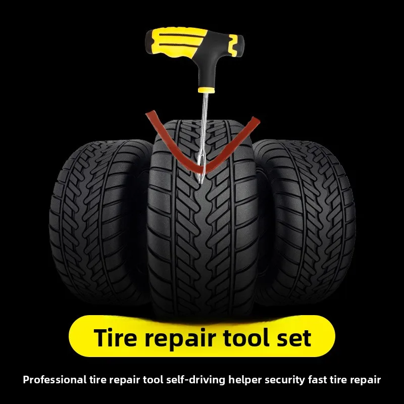Tire Repair Kit | 4-in-1 Puncture Solution for Car, Motorcycle & Bike | Emergency Roadside Tool Set - Thumbnail 4