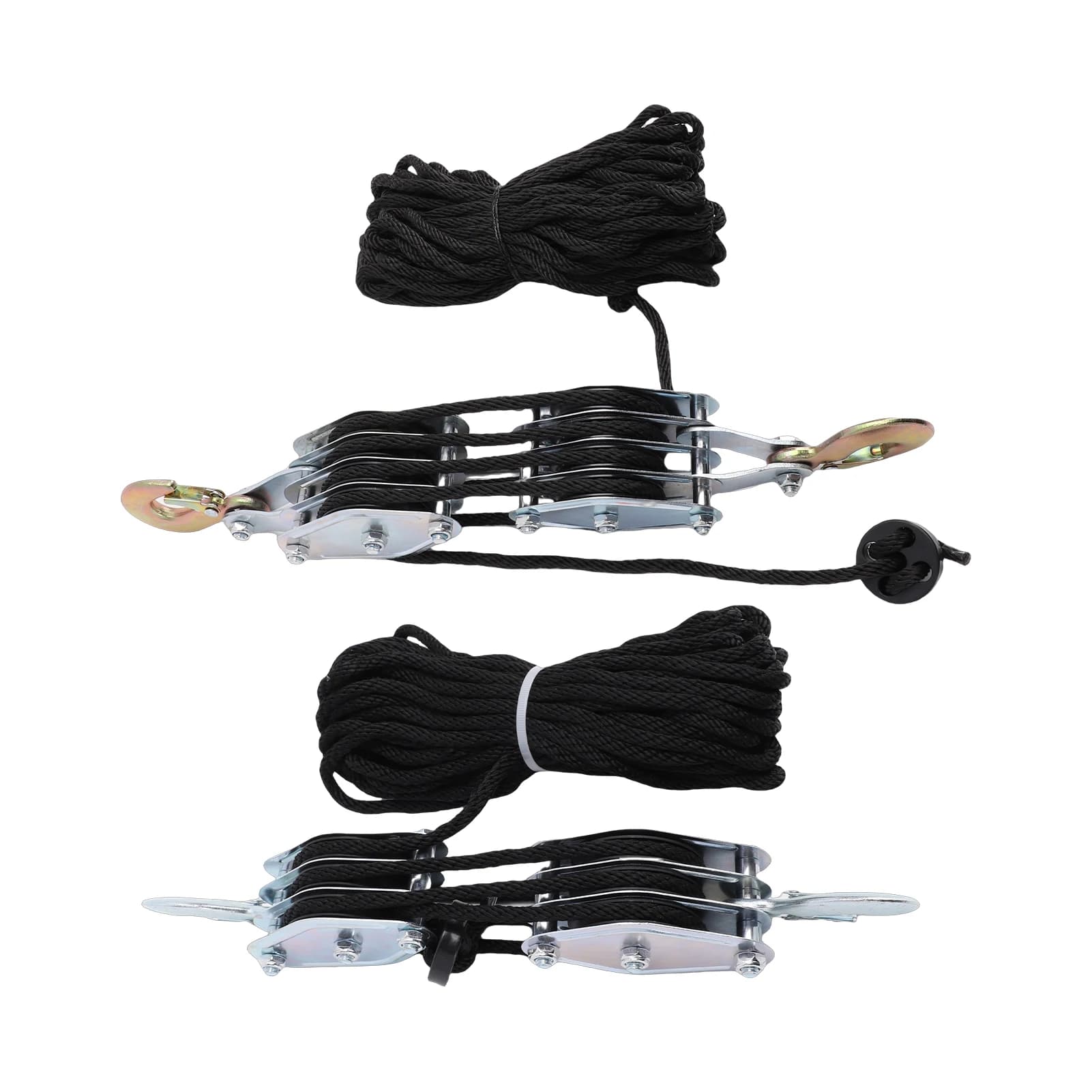 Heavy-Duty Block and Tackle Pulley System | 270° Swivel Hook | High-Strength Rust-Resistant Bearing - Thumbnail 5