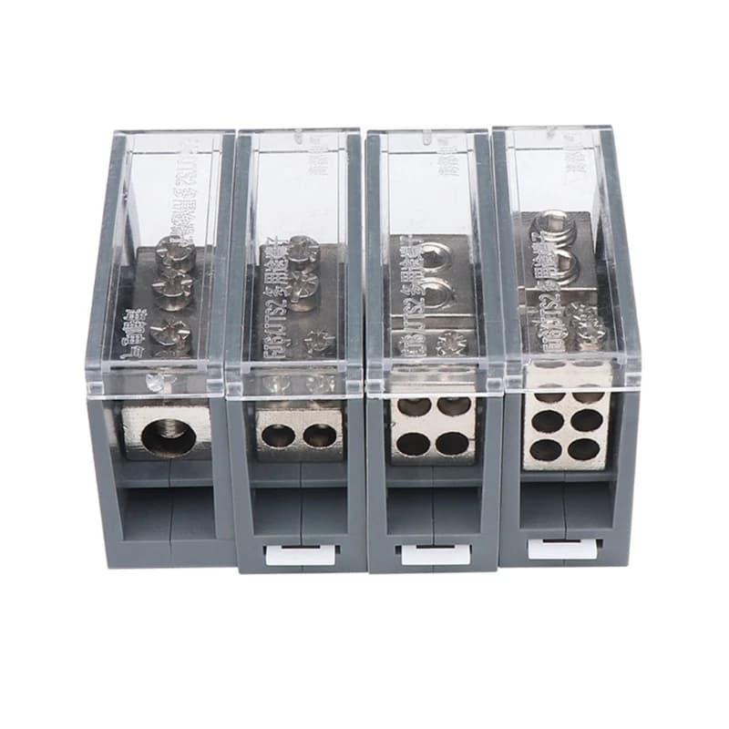 DIN Rail Terminal Block | Multi-Port Brass Junction Box for Electrical Wiring - Thumbnail 5