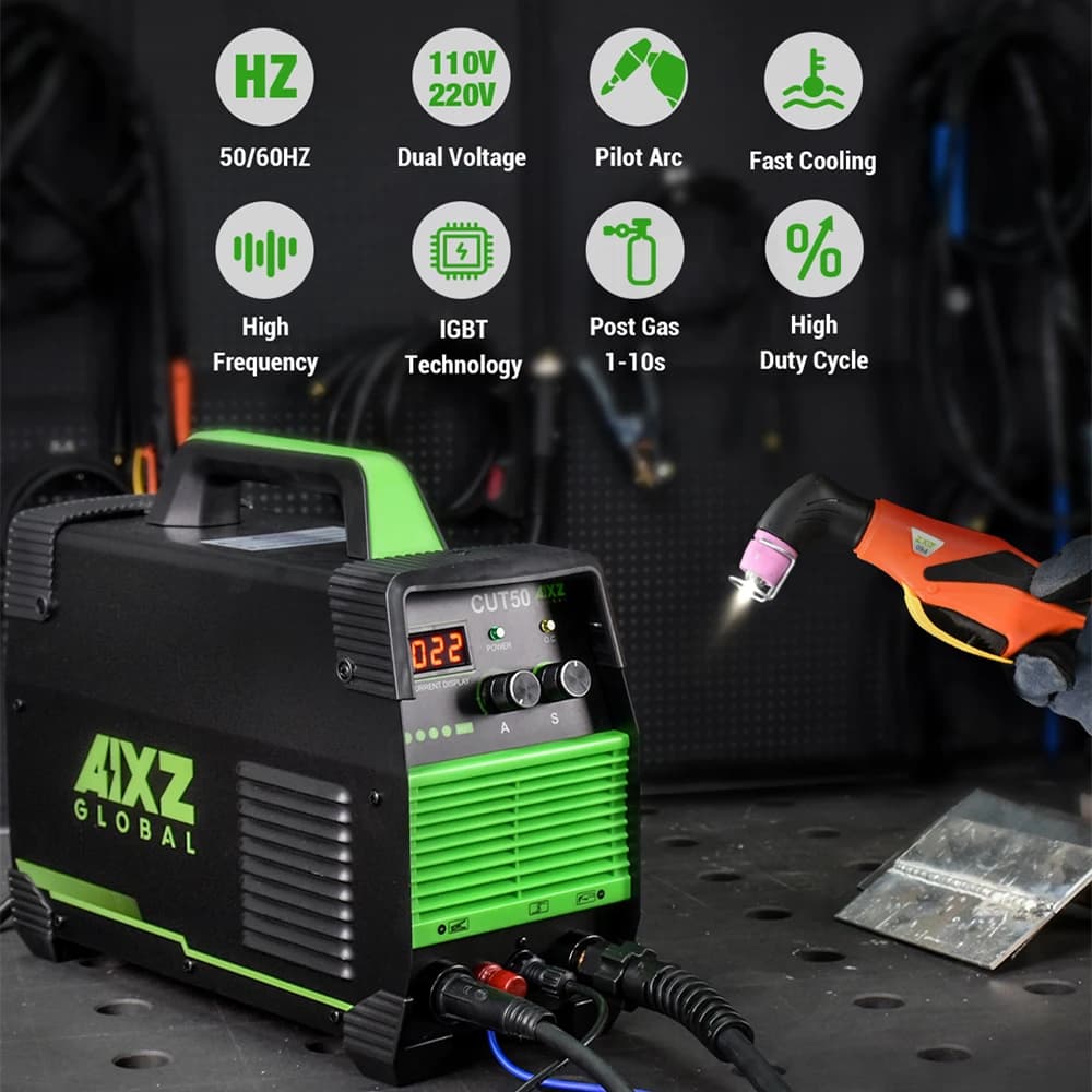 AIXZ CUT-50 Amps Plasma Cutter HF Non-Touch Pilot Arc Plasma Cutting Machine 110/220V Dual Voltage IGBT Inverter Can Cut 1-14mm - Thumbnail 3