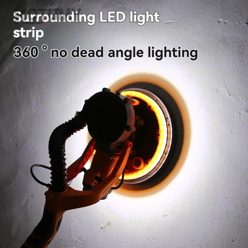 Wall Grinding Machine | Lighted Electric Sander | Self-Cleaning Putty Sandpaper Tool - Thumbnail 4
