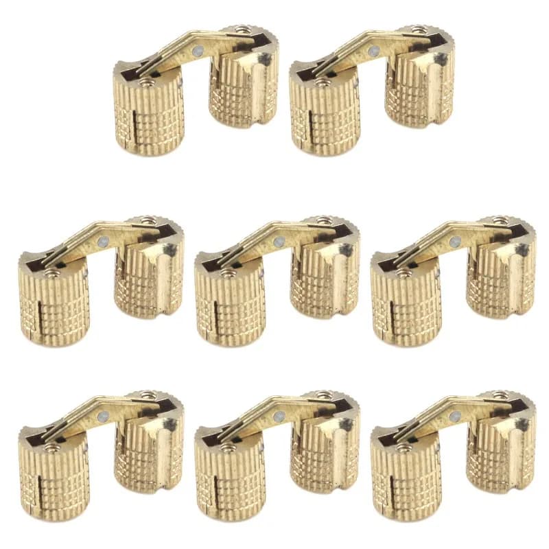 Door Hinges 8-16mm | Brass Cylindrical Invisible Hinge | Gold/Silver Furniture Hardware 1PC - Thumbnail 4