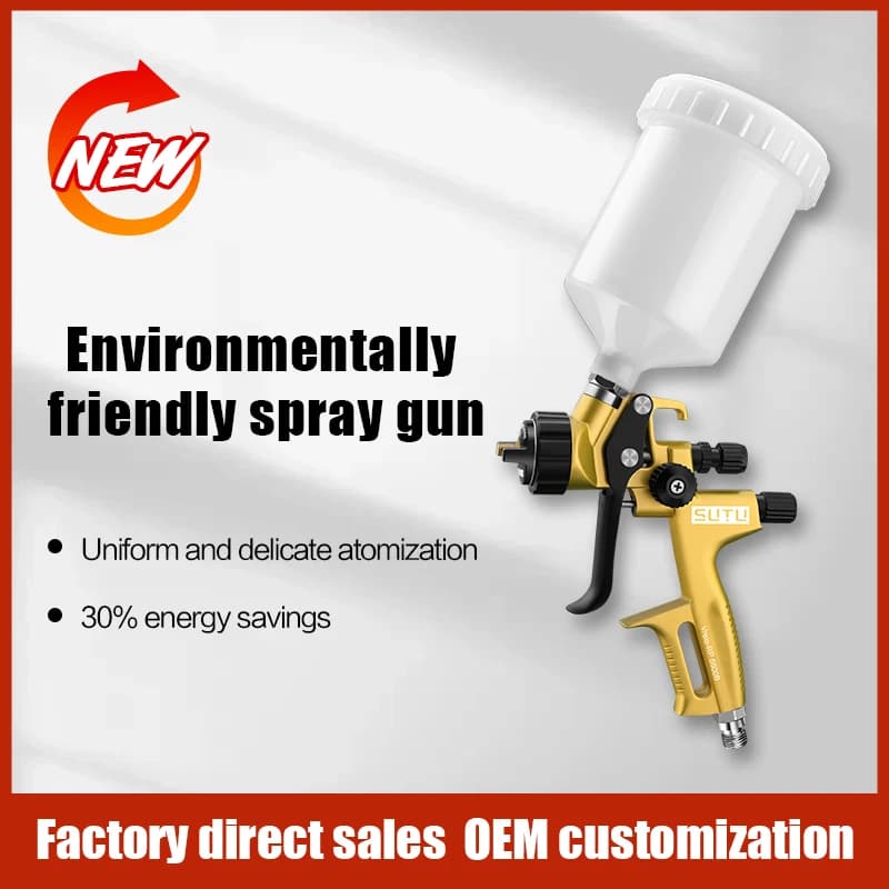 1.3MM Nozzle Paint Spray Gun | High Atomization for Car & Furniture | Oil Paint Repair Airbrush - Thumbnail 2