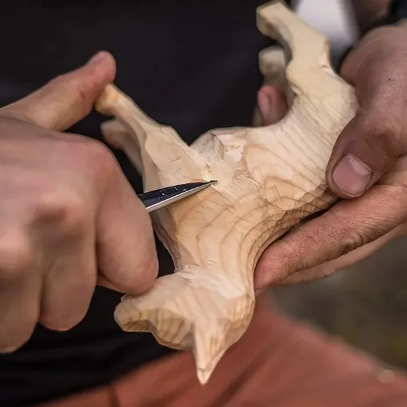 Wood Carving Chisel Set | Handcrafted Spoon Carving Tools | Premium Woodworking Knife - Thumbnail 4