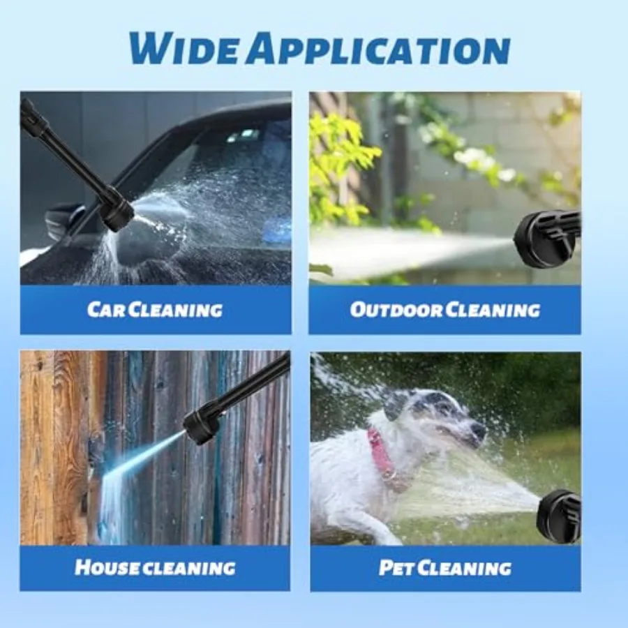 Portable Pressure Washer | 3.4 Gallon Tank & 6-in-1 Nozzle | Home & Car Cleaning - Thumbnail 3