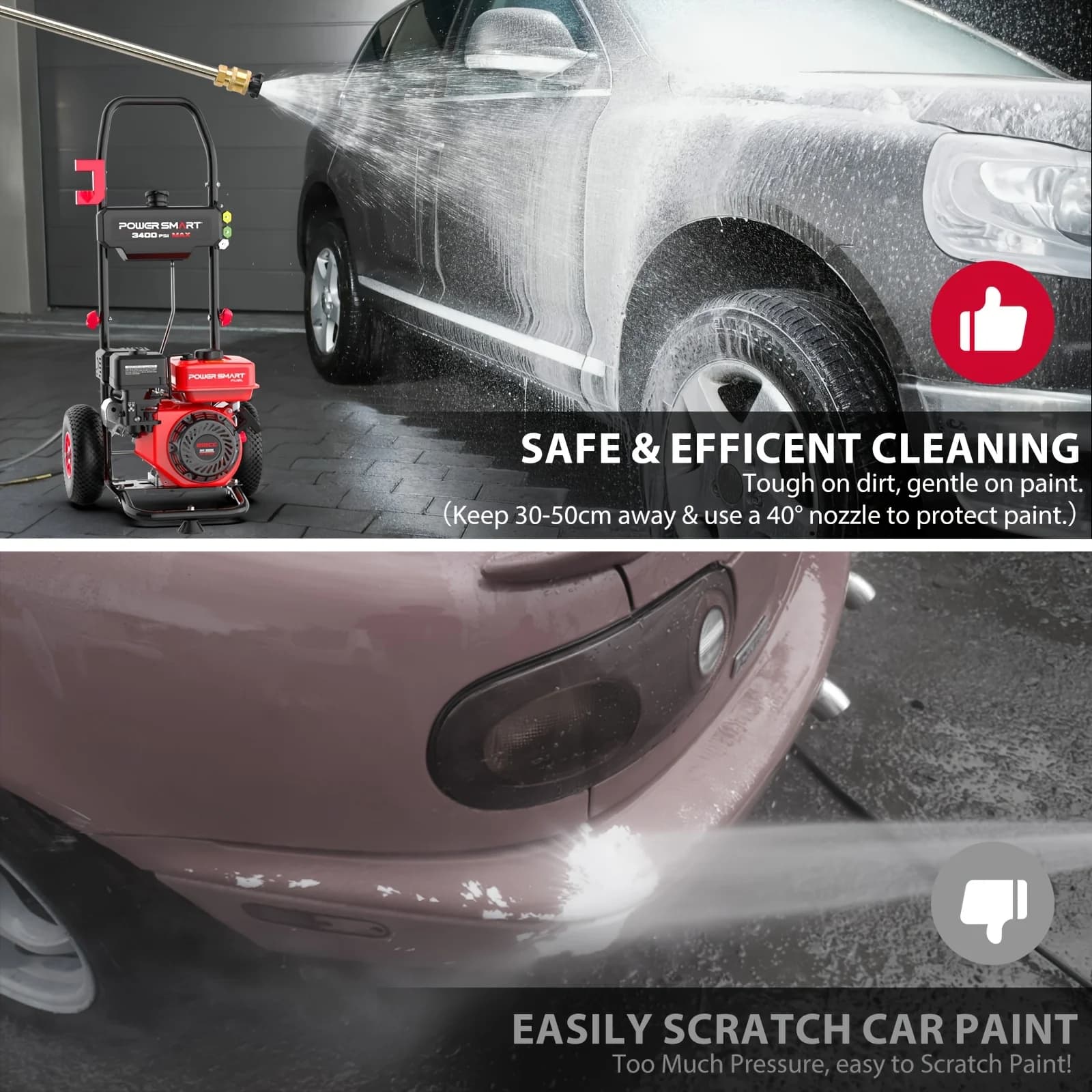 Pressure Washer | 3400 PSI, 2.5 GPM with 212CC Engine | Onboard Soap Tank & 5 Nozzles - Thumbnail 4
