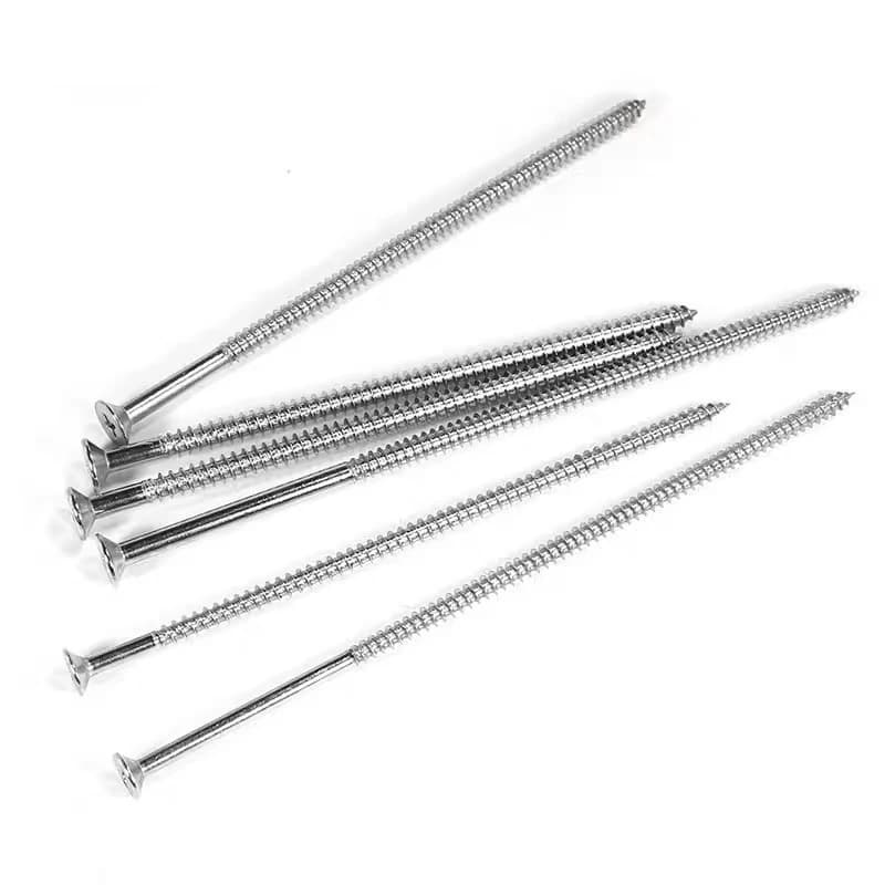 Flat Head Self Tapping Screws | 304 Stainless Steel | 70-200mm Switch Socket Fixings - Thumbnail 4