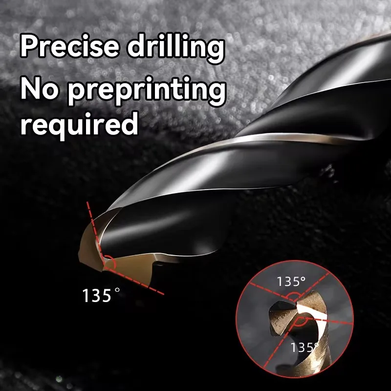 1.5-7.5mm Hex Shank Twist Drill Bit Wood Metal Hole Cutter Core Drilling Tool Cobalt Carbide Tip Flat Drill Bits HSS - Thumbnail 4