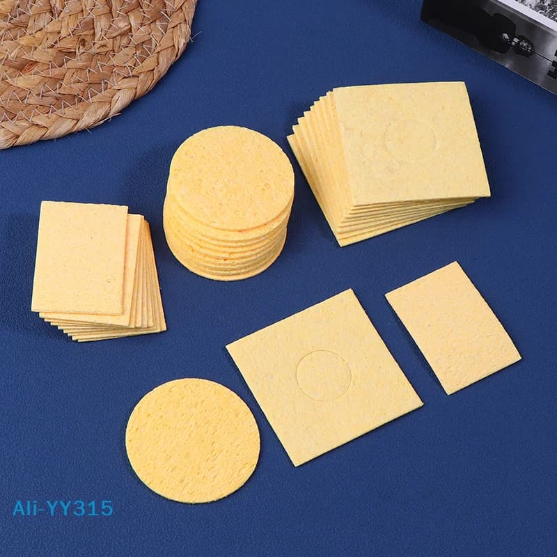 Soldering Iron Tip Cleaner | 10-Pack Sponge Pads | Essential Welding & Electronics Maintenance Kit - Thumbnail 3