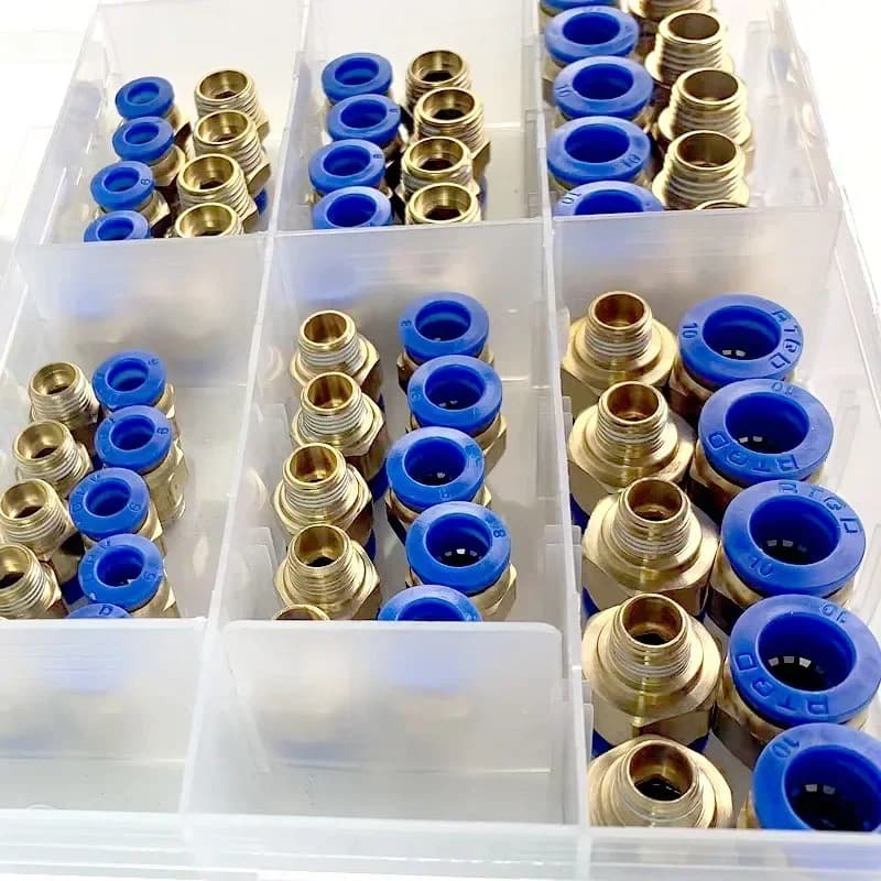 Push-to-Connect Pneumatic Fittings | 1/4 & 1/8 NPT | Quick-Release Air Hose Couplers - Thumbnail 4