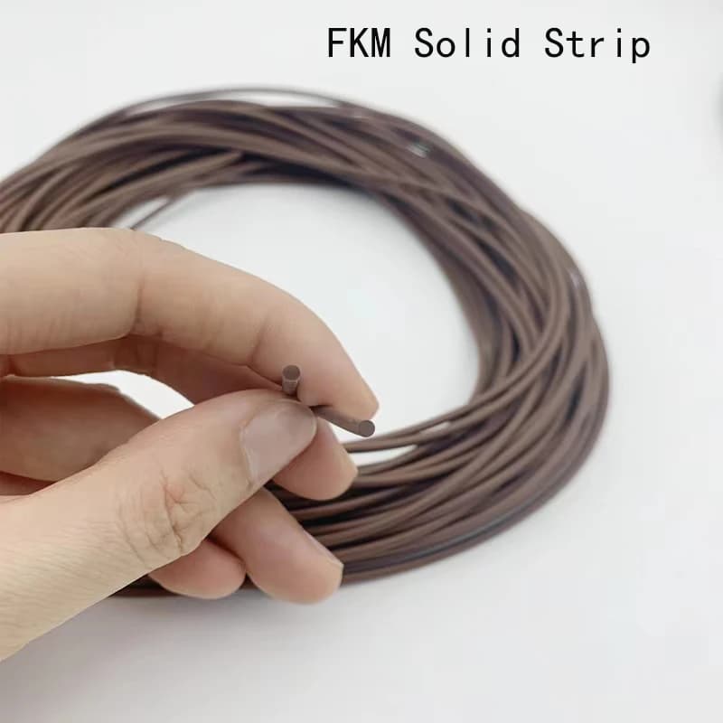 FKM Rubber Sealing Strip | Oil-Resistant Round Cord | 2-10M Lengths | 2-8mm Diameter - Thumbnail 4
