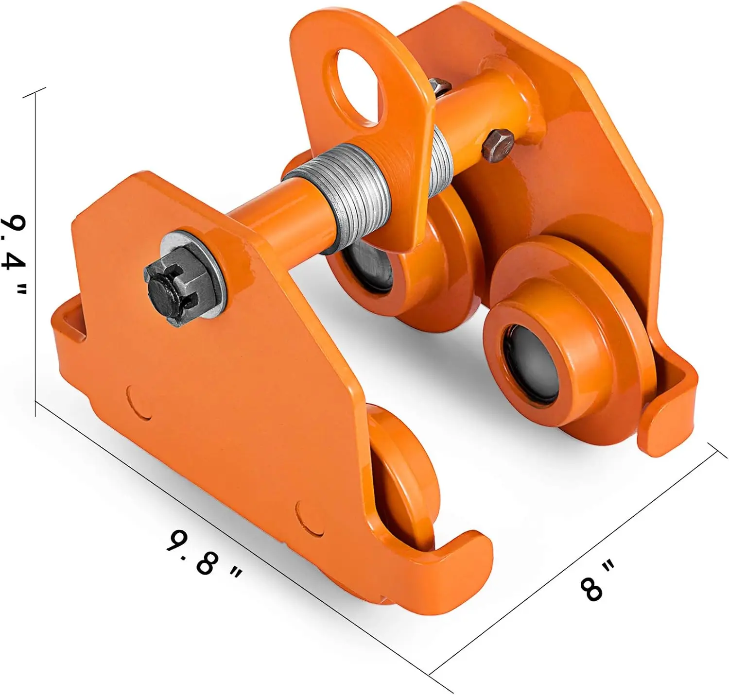 Heavy-Duty 2-Ton Manual Trolley Hoist | 4000 lb Capacity | Dual-Wheel Garage Crane Lift - Thumbnail 3