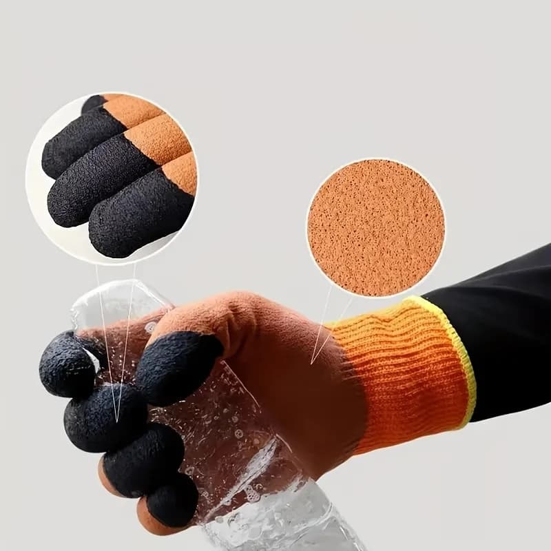 10-Pair Waterproof Winter Work Gloves | Nylon & Lead-Free | Cold Weather Outdoor Work Bundle - Thumbnail 3