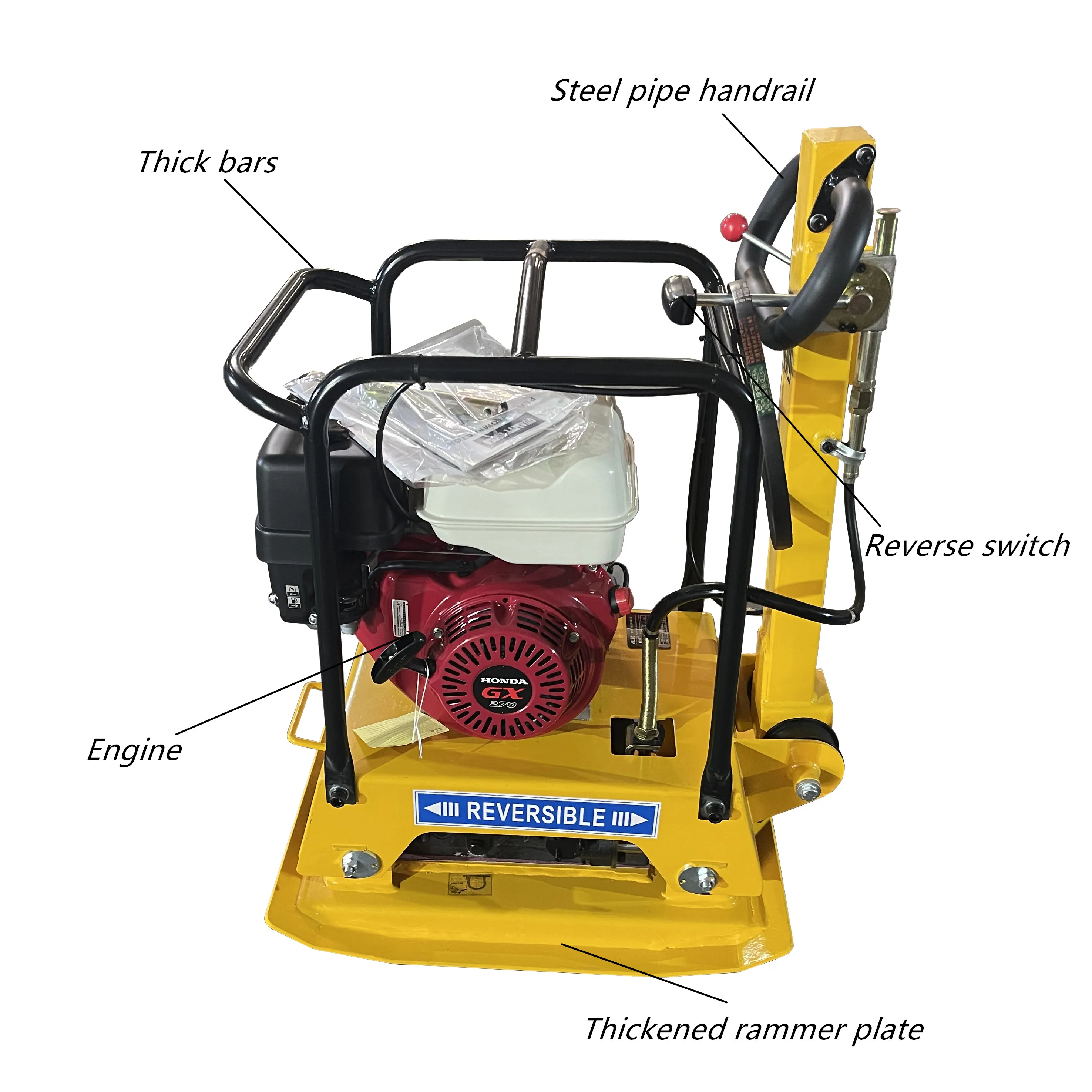 Diesel Plate Compactor | Hydraulic Vibrating Design | High Capacity Stone Compaction - Thumbnail 2