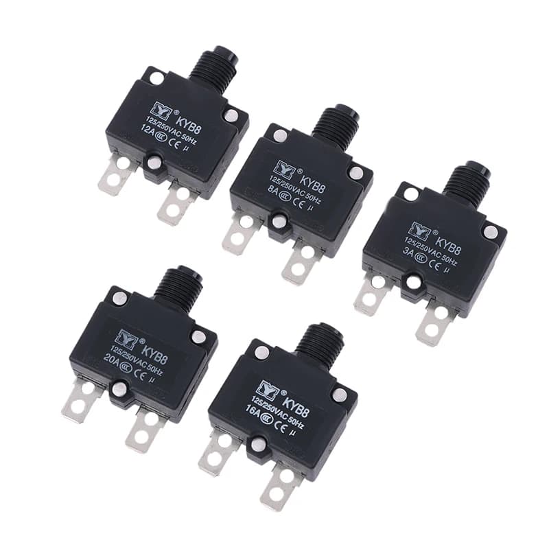 Series Circuit Breaker | Overload Protector Switch | 125/250VAC | 3A-20A Capacity - Thumbnail 4