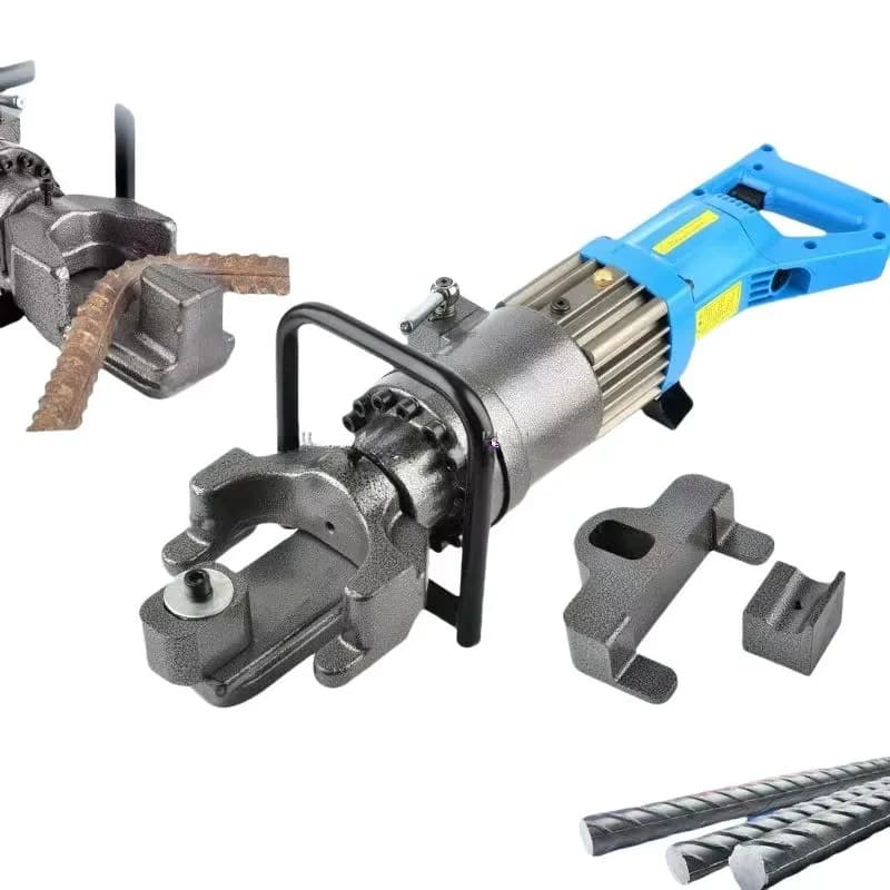 Manual Rebar Bender & Cutter | Heavy-Duty 25mm Steel Bending Capacity | Portable Construction Tool - Thumbnail 3