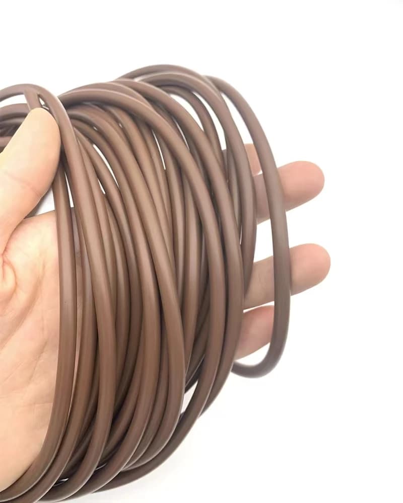 FKM Rubber Sealing Strip | Oil-Resistant Round Cord | 2-10M Lengths | 2-8mm Diameter - Thumbnail 2