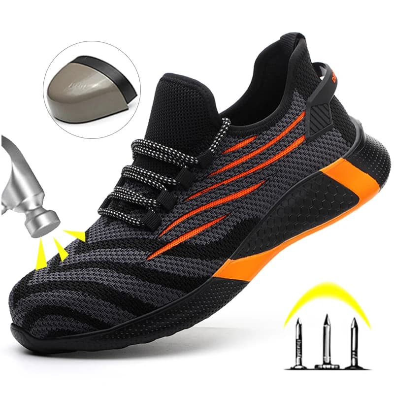 Safety Shoes for Men | Anti-Puncture Working Sneakers | Indestructible Male Work Boots - Thumbnail 2