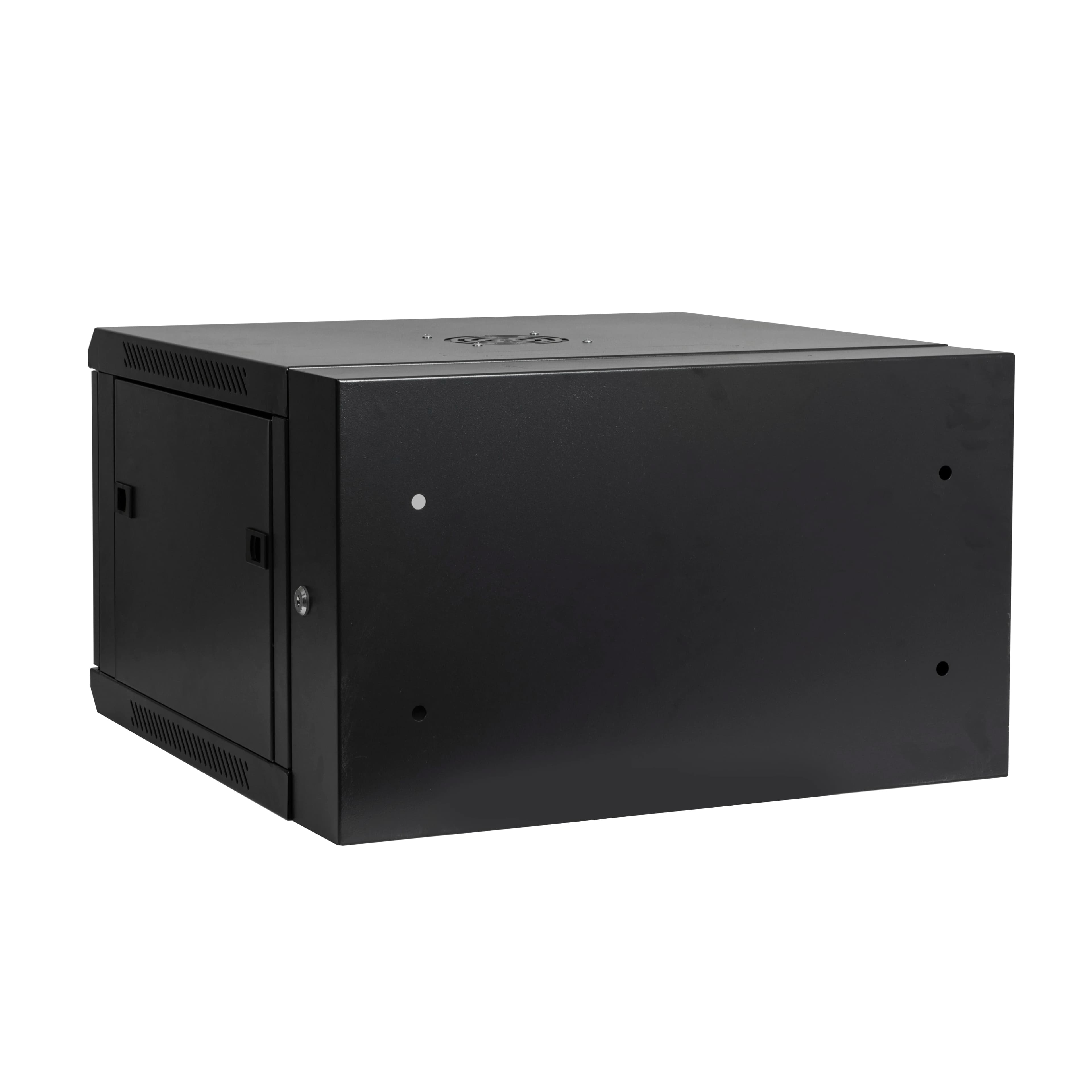 6U Wall-Mount Server Rack | Vertical Network Enclosure with Integrated Cooling Fan - Thumbnail 3