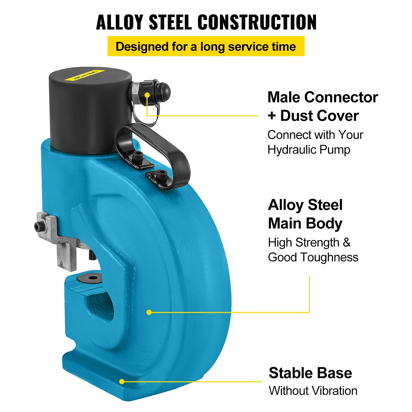 SucceBuy  CH-70 Hydraulic Split Hole Puncher 35T Hole Digger Force Punching Tool Kit Iron Plate Copper Aluminum Stainless Steel - Thumbnail 5