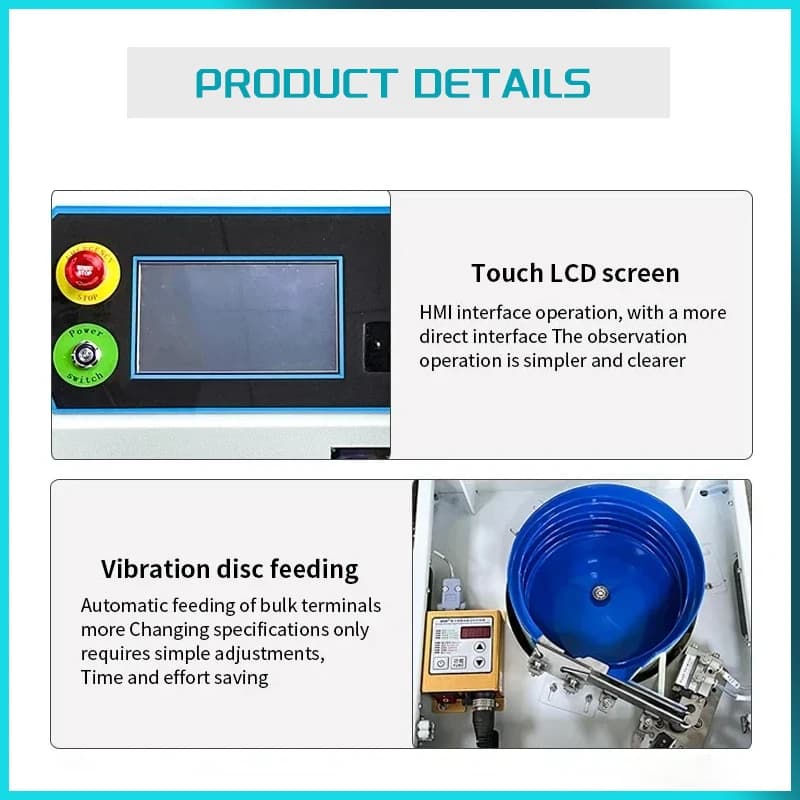 Wire Terminal Crimping Machine | 0.5-16mm² Capacity | Automated Stripping & Crimping Tool - Thumbnail 5