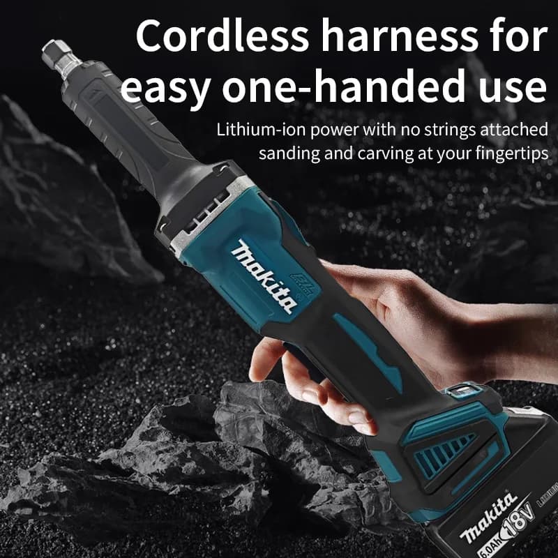 Makita 18V Brushless Die Grinder | 35,000 RPM Variable Speed | 6mm Collet | Professional Rotary Tool - Thumbnail 4