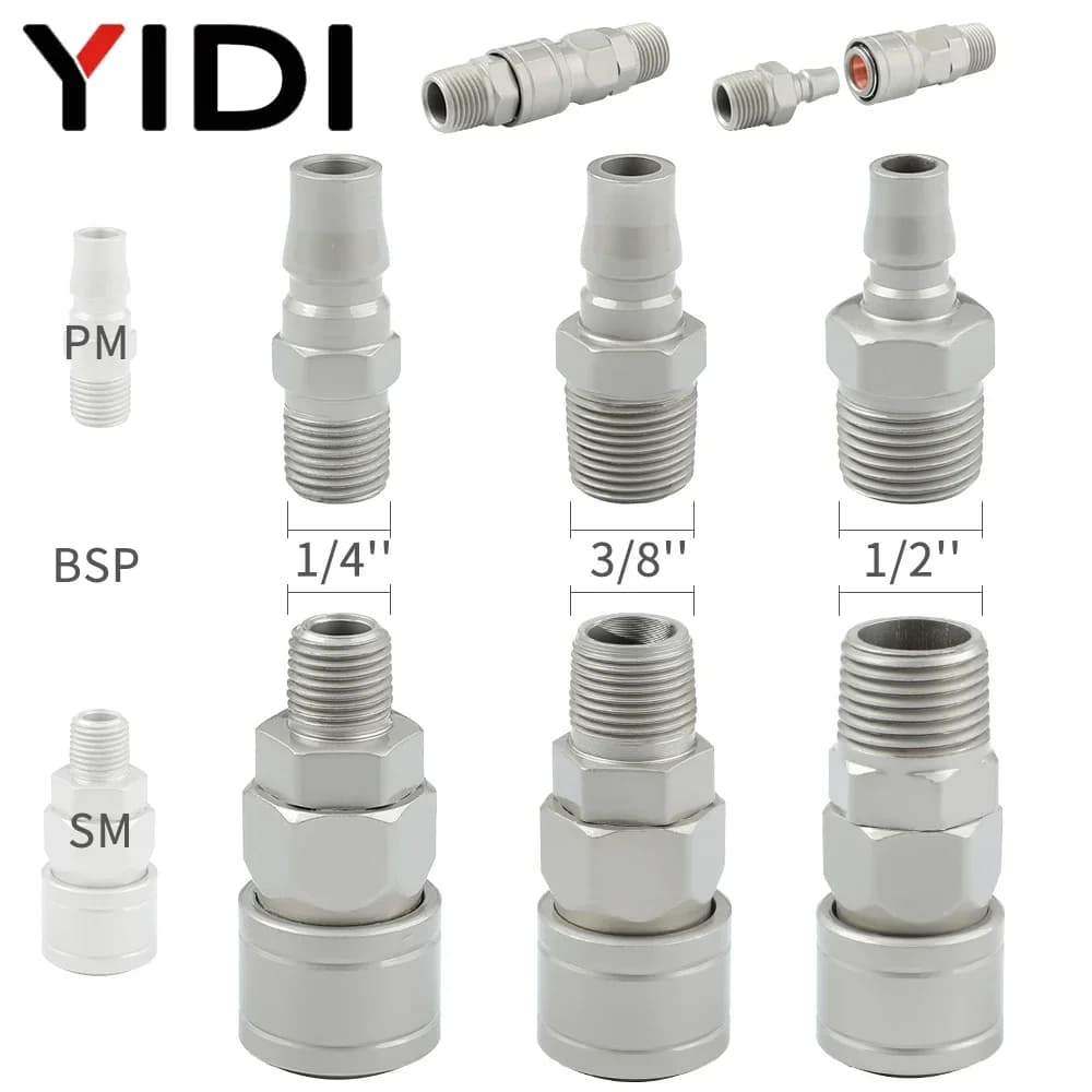 Quick-Connect Air Fittings | High-Flow Pneumatic Couplers | 20, 30, 40 Series - Thumbnail 3