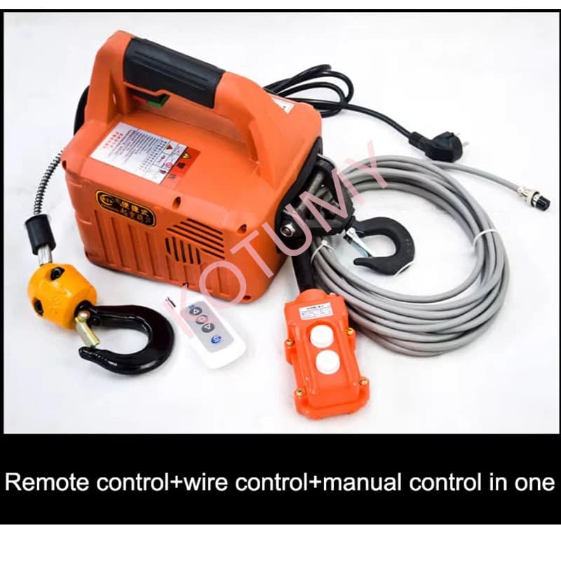 500KG Electric Hoist | Heavy-Duty Portable Winch | 220V Steel Cable Lifting System - Thumbnail 2