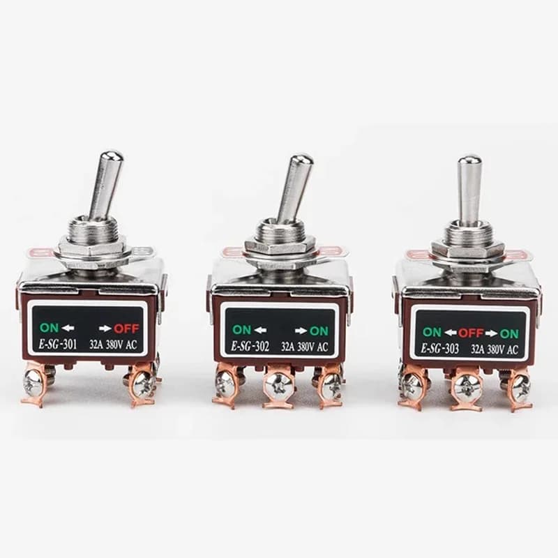 Heavy-Duty 32A Rocker Switch | Self-Locking & Reset Function | Brass Terminal Screw - Thumbnail 4