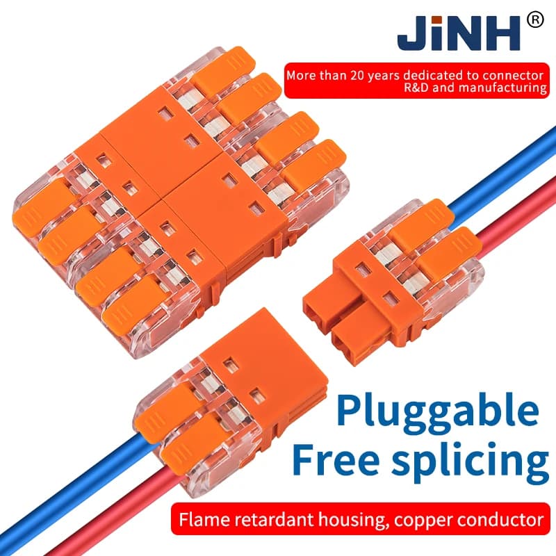 Quick-Lever Wire Connectors | 2-Pack CMK 64 | 450V Compact Splicing Blocks for Secure Terminals - Thumbnail 2