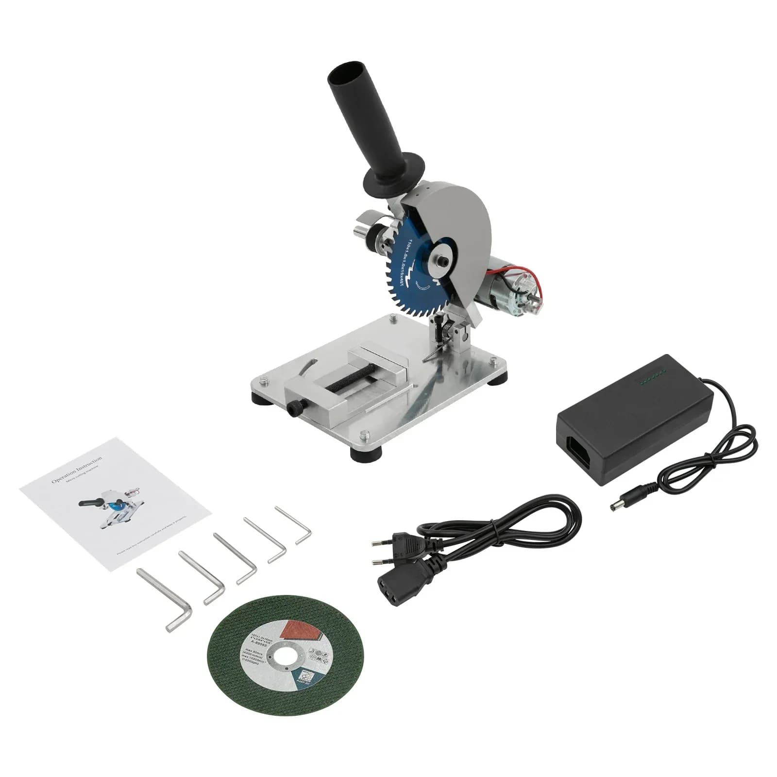 96W Portable Table Saw | 9000 RPM for Wood, Steel & Aluminum | 0-45° Bevel Cuts - Thumbnail 7