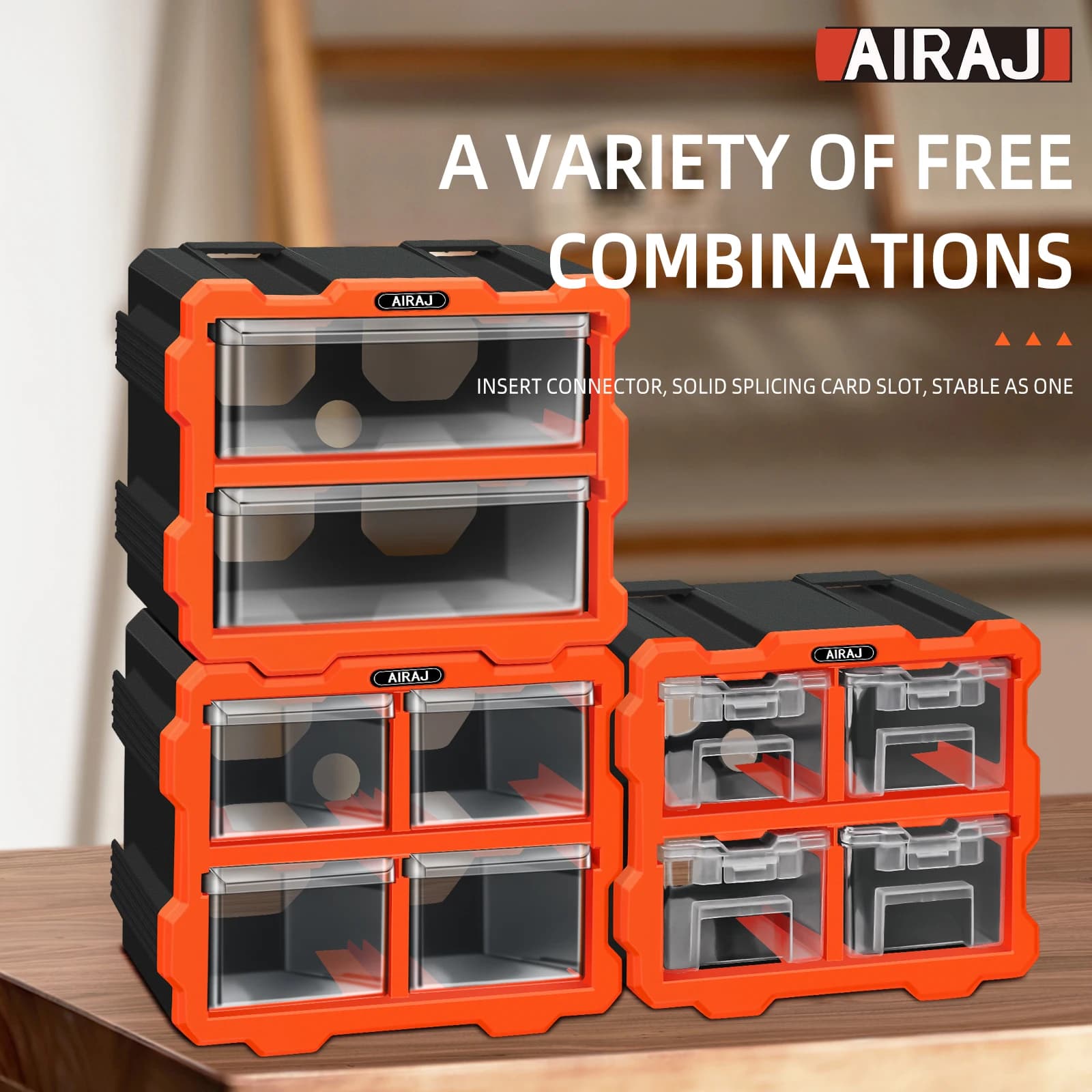 Wall-Mounted Parts Organizer Box | Multi-Grid Drawer for Screws & Electronic Components - Thumbnail 5