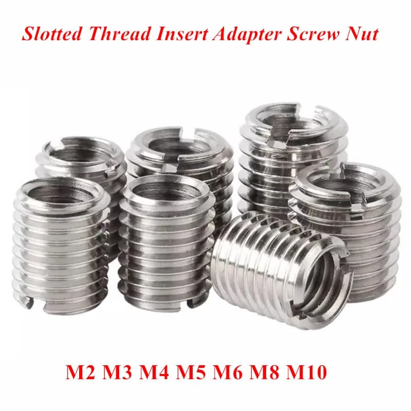 Insert Adapter Nuts | M2 to M10 Slotted Self-Tapping | Inside/Outside Sleeve Converter Kit - Thumbnail 2