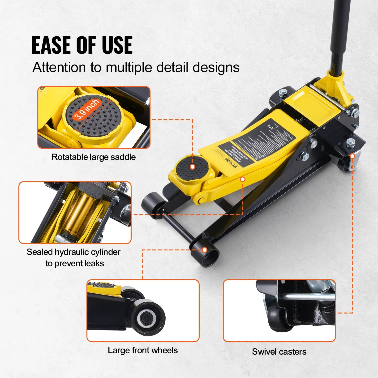 2-Ton Low Profile Floor Jack | Heavy-Duty Hydraulic Lift | Quick-Rise Dual Piston Pump - Thumbnail 5
