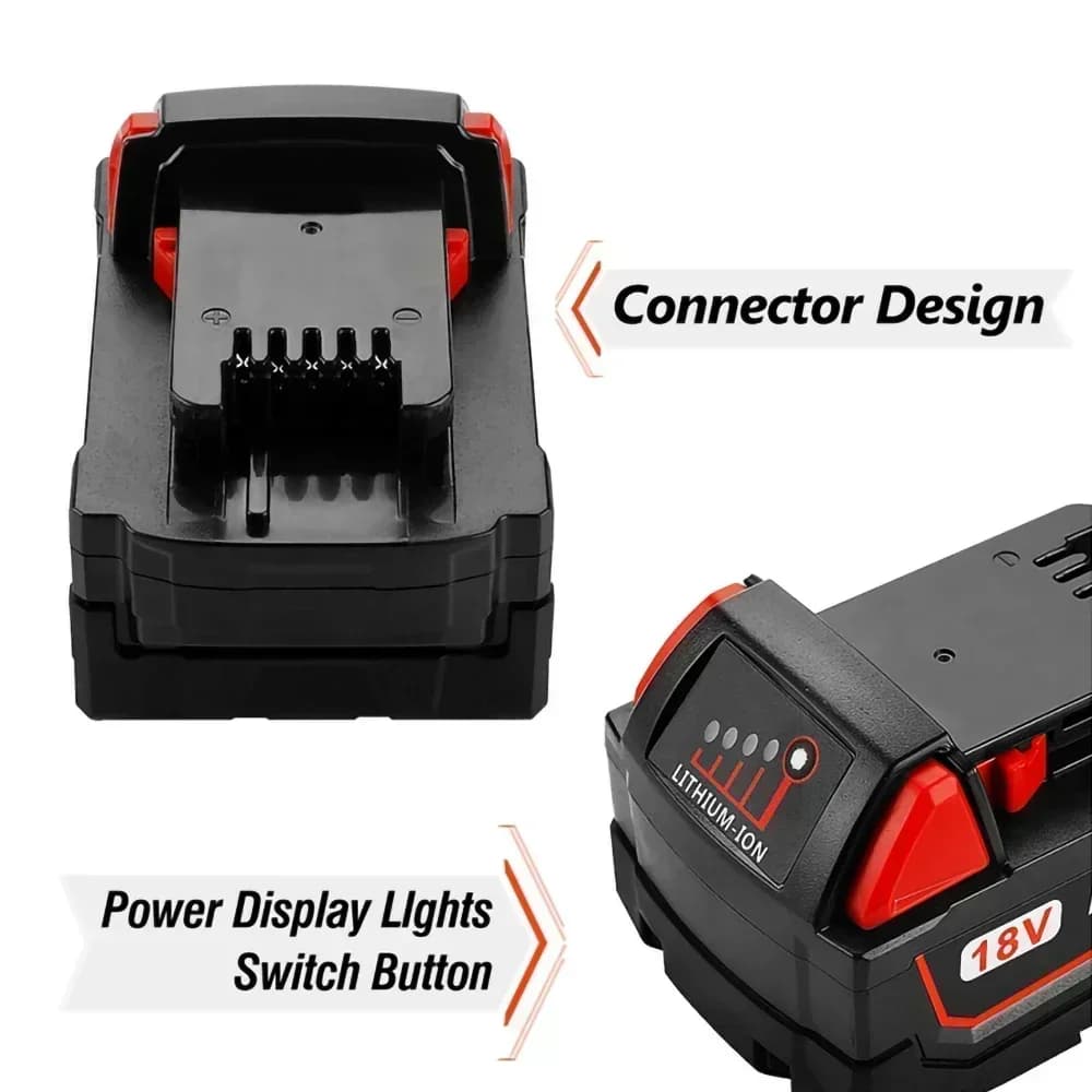 High-Capacity Milwaukee M18 Battery | 12800mAh 18V Power Source | For BR/XC Chargers & M18 Tools - Thumbnail 5