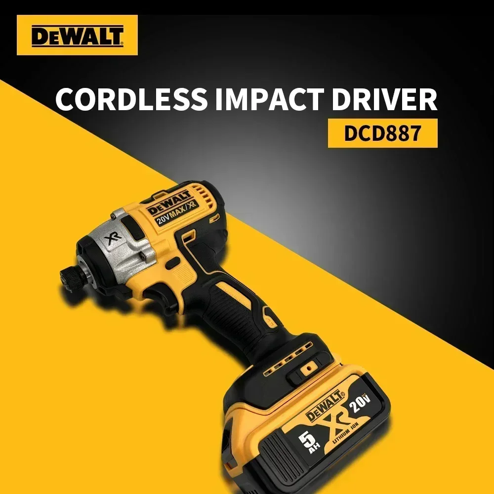 DeWalt DCD887 Brushless Impact Driver | 20V MAX Cordless Power | High-Torque Screwdriver (Tool Only) - Thumbnail 4