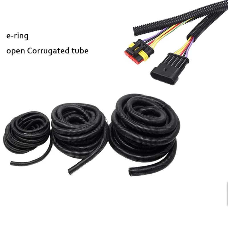 Professional-Grade Heat-Resistant Wire Loom Tubing | 7mm-28mm Corrugated Conduit for Automotive & Electrical Protection - Thumbnail 4