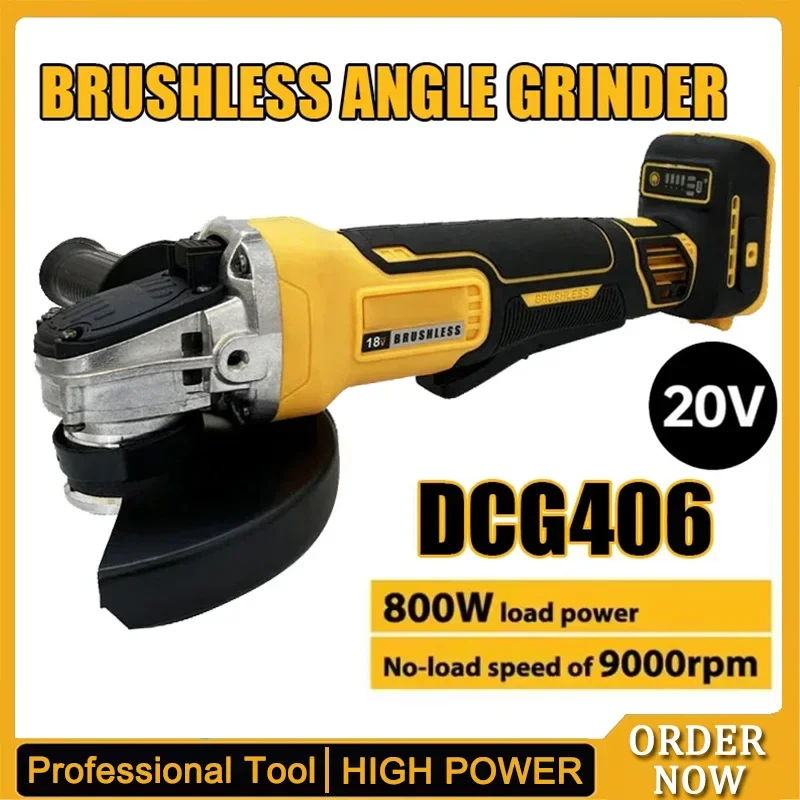 DeWalt DCG406 Cordless Angle Grinder | 125mm Cutting & Polishing | 9000RPM Brushless Motor - Thumbnail 2